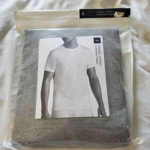 GAP Classic Cotton Gray Crewneck T-Shirts - 2 Pack